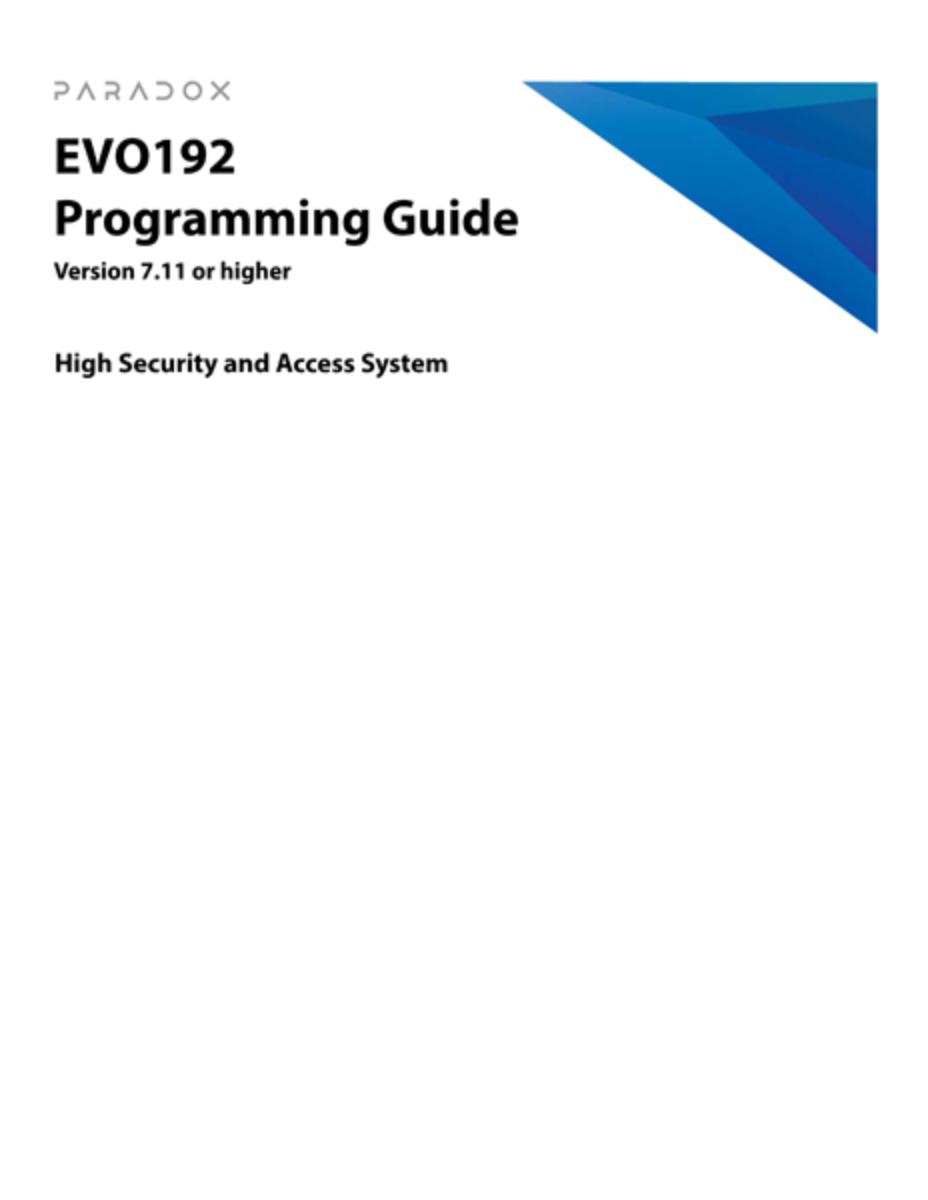 PROGRAMMING MANUAL EVO LANGUAGE-ENGLISH