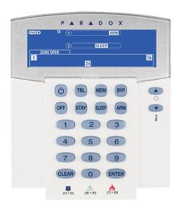 32-ZONE WIRELESS FIXED LCD (ICON) KEYPAD