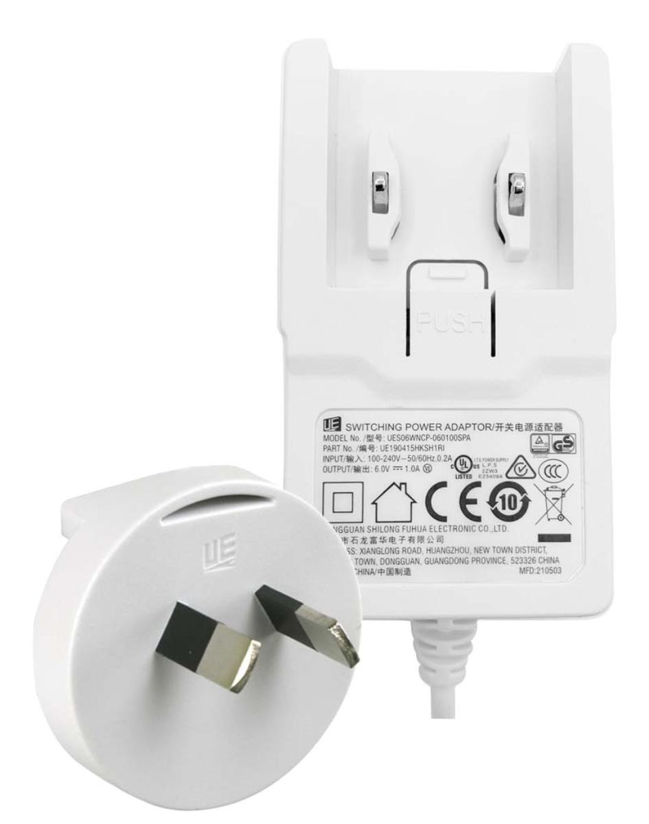 6 VDC POWER ADAPTER PLUG ADAPTER PLUG-AU