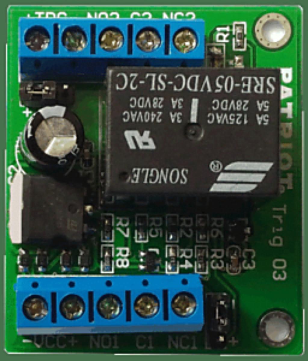 12-24VDC TRIGGERED RELAY DPDT