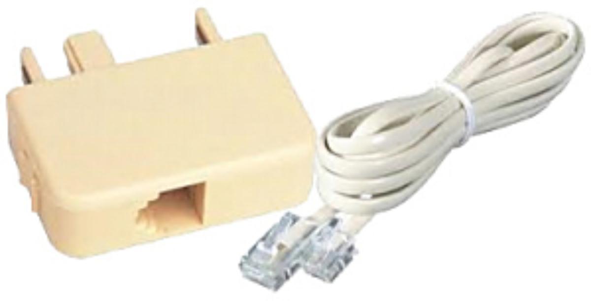 TEL LEAD W/606 SOCKET 2M TEL CORD